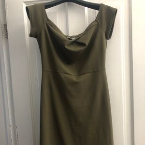 Off-the-shoulder cocktail dress